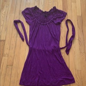Banana Republic purple wrap dress